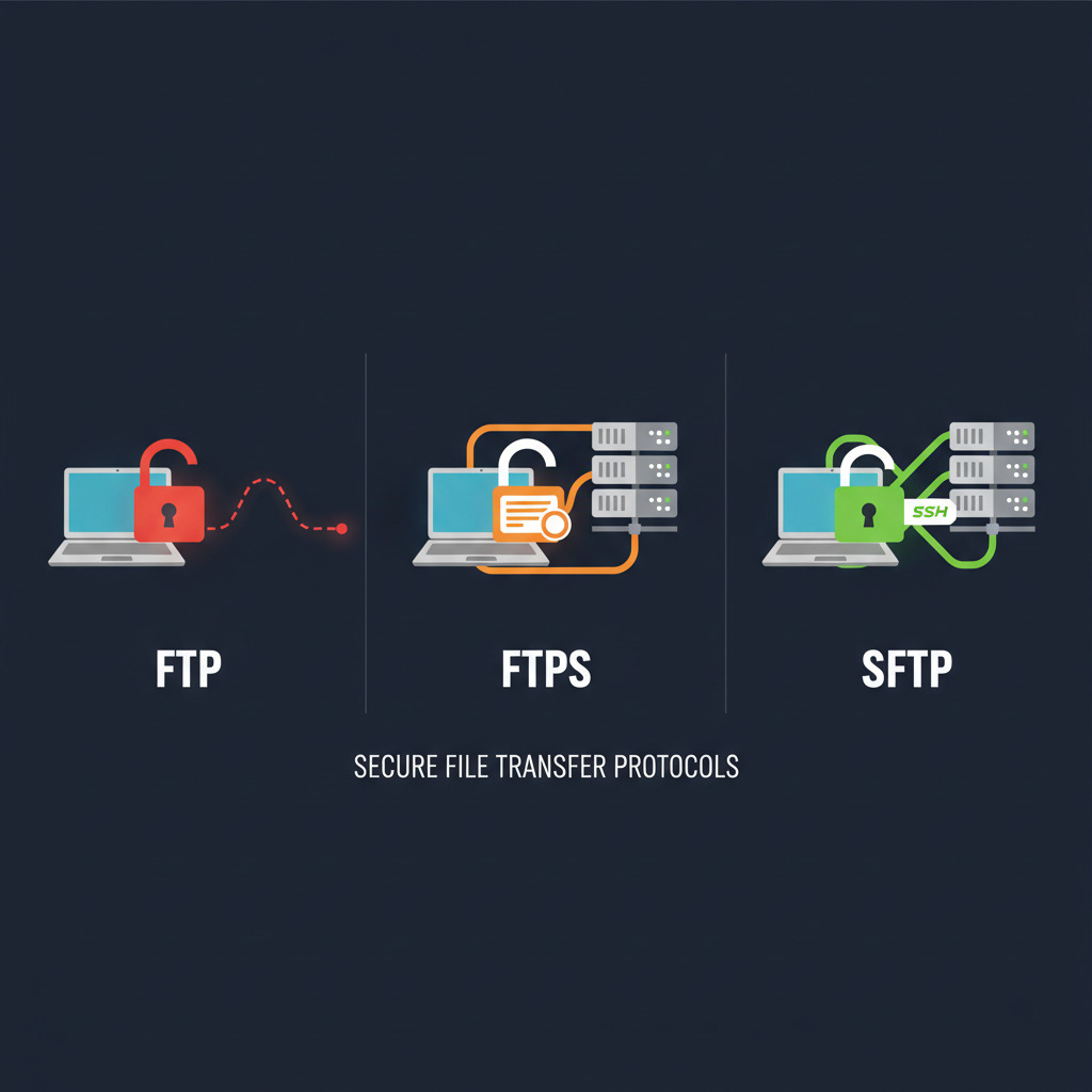 What are the differences between FTP, FTPS and SFTP?