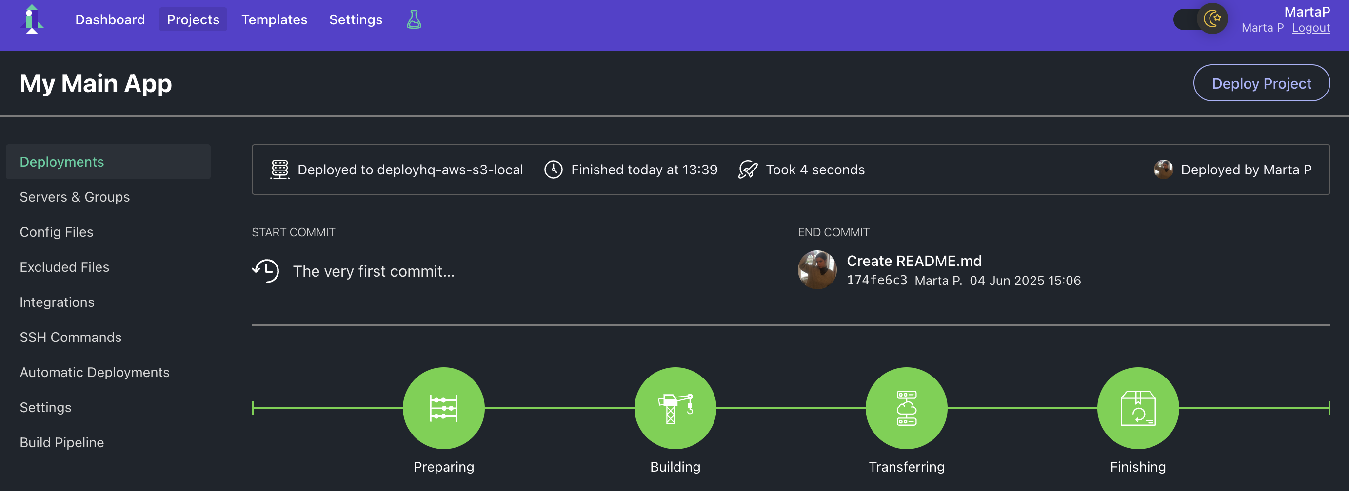 Deployment monitoring