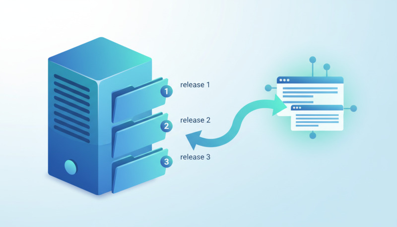 Zero-downtime deployments with a cache directory