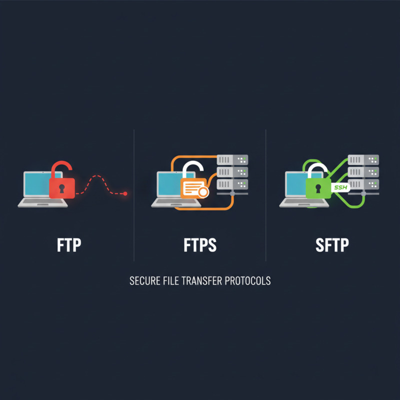 What are the differences between FTP, FTPS and SFTP?