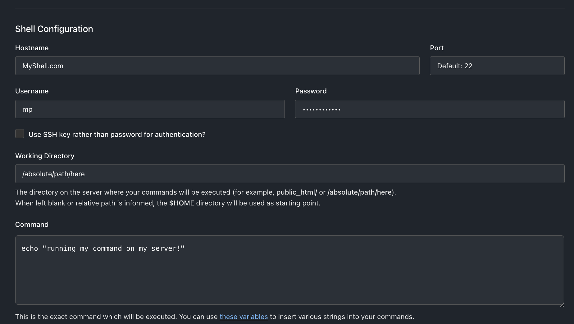 Add Shell Server in DeployHQ